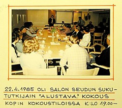 Kuva 1. SSSry:n alustava kokous 1985